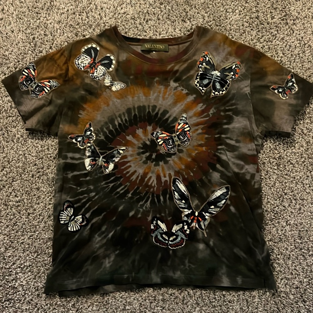 Used Valentino embroidered butterfly T-shirt